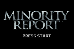 Minority Report box art for GameBoy Advance